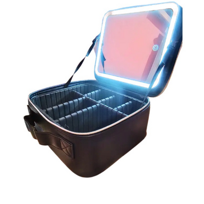 Premium LED Mirror Makeup Bag (Black)